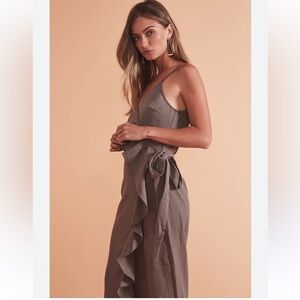 TULAROSA | Selena Ruffle Boho Midi Wrap Dress Size S Great condition